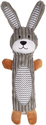 Flamingo JCHIEN Gommy Lapin Corduroy + Bouteille + ORGANE SONORE Gris 43CM
