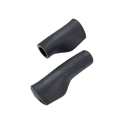 BBB Cycling Mamba BHG-101 - Manopole per manubrio in gomma kraton a doppia densità, design antiscivolo, 92 mm e 130 mm, colore: nero