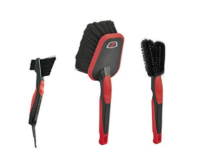 ZEFAL ZB Set Brosses de Nettoyage pour vélo Cyclisme Mixte Adulte, Noir/Rouge, Taille Unique