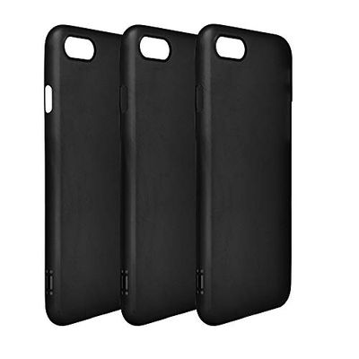 Aiino 3X Cover Pack Z3RO Ultra Slim Mobiltelefon fodral för iPhone 7, iPhone 8 och iPhone SE (2020) TPU Front/Bakre Protection Anti-Rep Protect. Färgsättning: Matt Svart