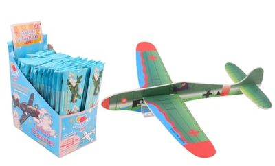 FLYPOP'S - Glidflygplan - Kermesse Game - 131014 - Grön - Kartong - Barnleksak - Gåva - Flygplan - Födelsedag - Retro - 18 cm - Från 3 år