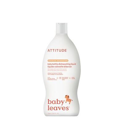 ATTITUDE Washing Up Liquid and Bottle Cleaner for Baby, EWG Verified Washing Up Liquid, No Added Dyes or Fragrances, Tough on Milk Residue and Grease, Vegan, Pear Nectar, 700 mL