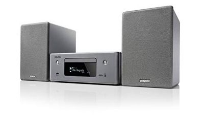 Denon CEOL N-10 Stereo Set met CD-speler, Radio, Bluetooth, WiFi, Airplay 2, Muziekstreaming, HEOS Multiroom, 2x Optische Ingang - Grijs