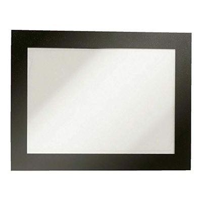 Durable 487001 Duraframe A6, Cornice Espositiva Adesiva, per Superfici Lisce e Solide, Formato A6, Confezione da 2 Pezzi, Nero