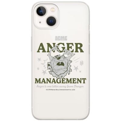 ERT GROUP mobiltelefonfodral för Iphone 13 originalt och officiellt licensierat Looney Tunes mönster Tasmanian 006 optimalt anpassad till formen på mobiltelefonen, gedeeltelijk transparant