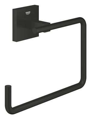 GROHE Start Cube Quickfix- Toallero de argolla, Negro Mate 409752430