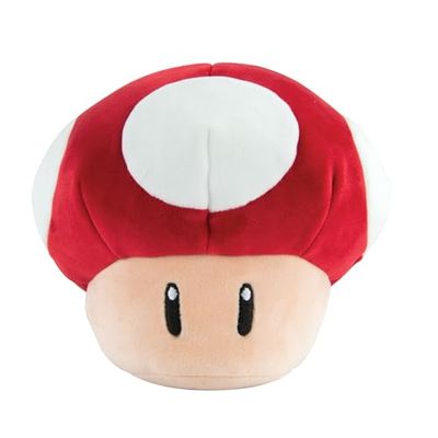 Club Mocchi Mocchi Super Mario Mushroom Junior 6 Inch Plush Stuffed Toy - Collectible Super Mario Toys for Ages 3+ Years Old, Green