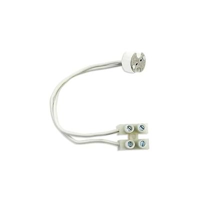Portalampada in ceramica G5.3 bianco ideale per illuminazione interna ed esterna compatibile con lampadine G5.3.