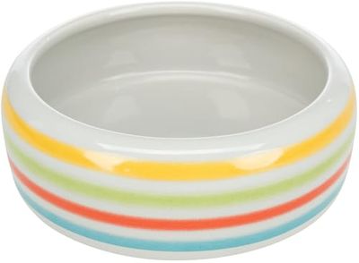 Trixie 60807 - Ciotola in ceramica per conigli, 500 ml/ø 16 cm, colore: verde/blu/crema