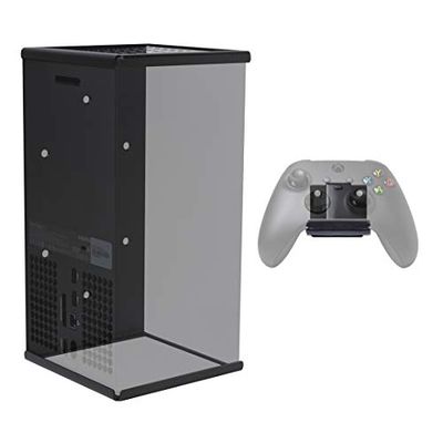 HIDEit Soportes para Xbox Series X y Controlador, Soporte de Acero para Controlador Series X y Xbox, Kit de Montaje en Pared Pro Bundle para Xbox Series X y Soporte de Controlador sumergido de Goma,
