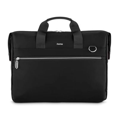 Hama Ultimate - Bolsa para portátil de 40-41 cm, acolchada, impermeable, elegante bolsa de negocios con compartimento para tablet de 11 pulgadas, muchos compartimentos, correa para el hombro, trabilla