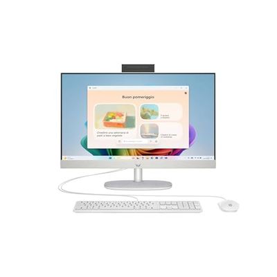HP 24-cr0000sl All-in-One, Intel Core i3-1315U, 8GB RAM LPDDR4, 512GB SSD NVMe, Scheda Grafica Intel UHD, Display da 23,8" FHD IPS, Wi-Fi, Audio Integrato da 2W, Windows 11, Non è Touch, Bianco