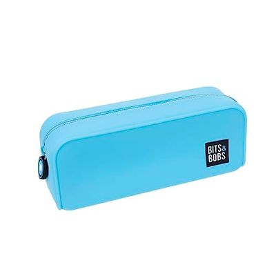 Grafoplás | Blauw siliconen etui | 20 x 7,5 x 7,5 cm | zacht gevoel | flexibel | waterdicht | Bits&Bobs pop-up design | levendige kleuren, Blauw, 20x7,5x7,5cm, school