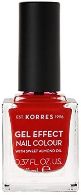 KORRES Natural Gel Effect Nail Colour, Royal Red 11 ml, Vegan