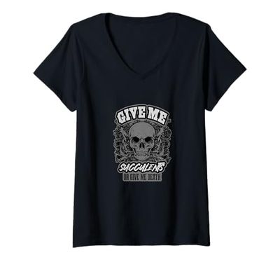 Womens Succulent Plants Lover – Funny Skull Sarcastic Quote V-Neck T-Shirt