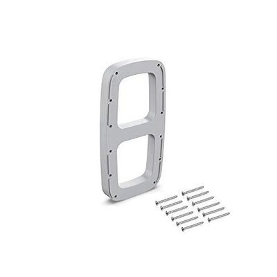 Emuca - Lateral assembly supplement for pull down hanging rail, Side supplement for pull down wardrobe rail lift, grey plastic, Set of 2