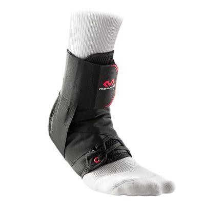 Mcdavid - Attelle de cheville - Adulte unisexe - Attelle de cheville à lacets - Prévient ou récupère les blessures à la cheville - Manchon de compression - Enveloppe ajustable (195R)