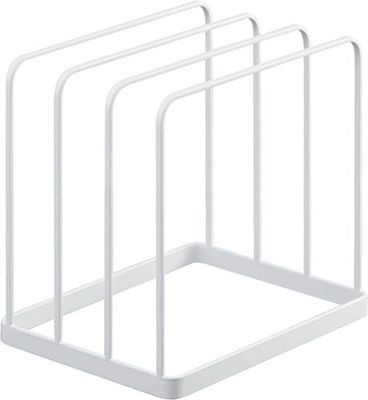 Yamazaki 5052 TOWER Tray Stand, white, Steel, 19.5 x 16 x 19.5 cm