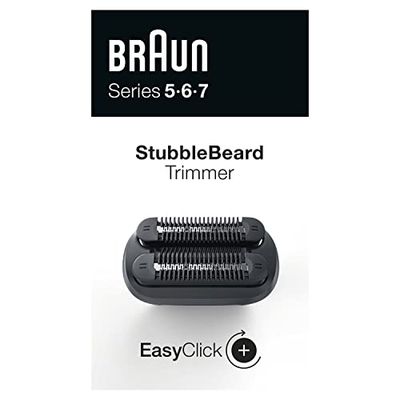 Braun EasyClick, Tête Tondeuse Pour Barbe De 3 Jours, Originale, Pour Rasoirs Électriques Series 5, 6 et 7 (Nouvelle Génération)