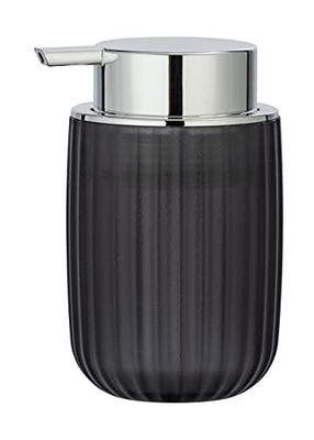 WENKO Dosificador de jabón Agropoli gris Capacidad: 0.25 l, Plástico, 7.5 x 12.5 x 9 cm, Gris