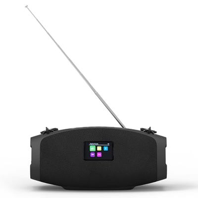 Outdoor radio Xoro DAB 800 voor DAB+ & FM-ontvangst, USB 2.0 mediaspeler, bluetooth-luidspreker, IP44 stof- en waterbestendig, 2,4 inch kleurendisplay, accu tot 10 uur, DSP stereoboxen 2 x 10 W,