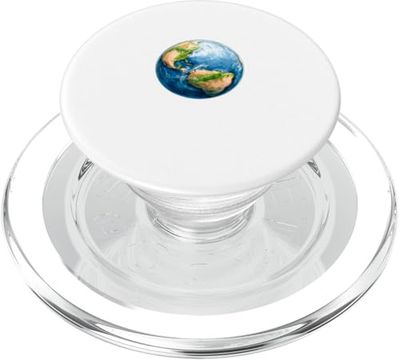 Acuarela Tierra Mostrando América del Norte y América PopSockets PopGrip para MagSafe