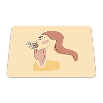 Bonamaison, Tapis de Souris Rectangle Imprimé Numériquement, Fond Antidérapant, pour Bureau et Maison, Taille: 22x18cm