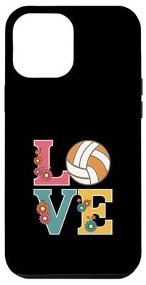 Floral Volleyball Love Retro Design Case for iPhone 12 Pro Max