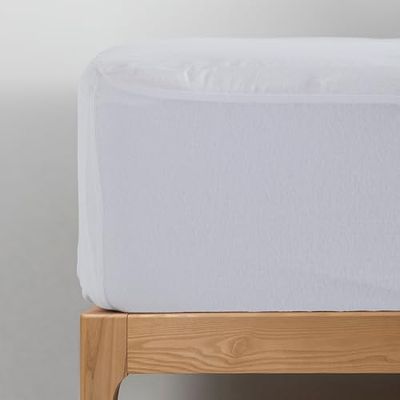 Jersey algodón Protector de colchón impermeable 90x200x32 cm (Cama 90)