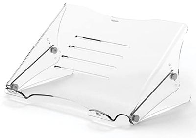 Fellowes Clarity laptopstativ, höjdjusterbart, transparent
