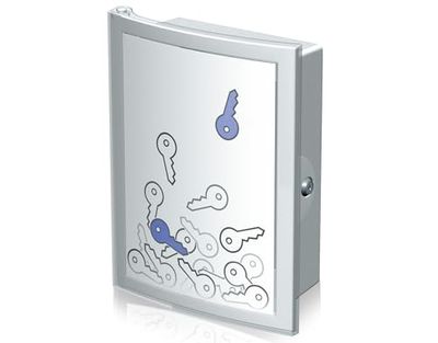 Han 4023-11 - Caja para Llaves (con Cerradura, Capacidad para 63 Juegos de Llaves, 260 x 118 x 340 mm), Color Gris