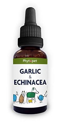 Phytopet Garlic & Echinacea | 30ml | 100% Natural Herbal Remedy | Powerful Anti-Viral, Anti-Fungal and Anti-Bacterial actions | For Dogs, Cats, Birds & Small Mammals