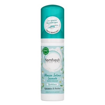 Femfresh - Mousse Intime Lavante Quotidienne, Sans Rinçage, aux extraits de Beurre de Karité et Lait d'Avoine, 50 ml