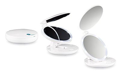 MACOM 218 MINI SPECCHIO DA VIAGGIO A BATTERIA CON LUCI LED COLORE BIANCO