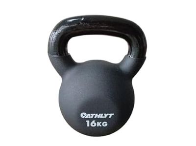 Athlyt Kettlebell Pesa Rusa de Neopreno, Unisex, Negro, 16 kg
