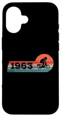Moped-biker cyclist Vintage 1963 Birthday Motorcycle Moped Case for iPhone 16