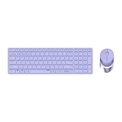 Rapoo 9750M clavier Souris incluse RF sans fil + Bluetooth QWERTZ Allemand Lilas