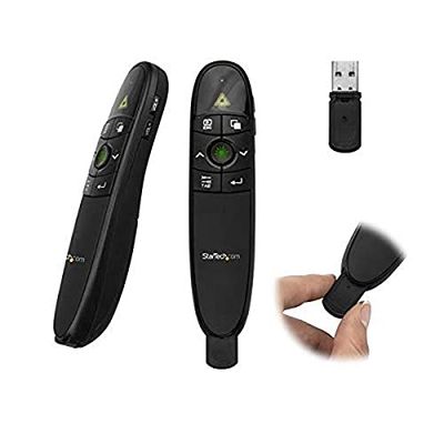 StarTech.com PRESREMOTEG Draadloze Presentatie-afstandsbediening (met groene laserpointer, 27 m, clicker voor Mac en Windows)