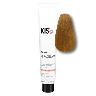 KIS KeraCream Color – Crema de color permanente para el cabello – 100 ml – 7T – Alta opacidad – Color de cabello intenso – Infusión de queratina – Respetuoso con los animales y sostenible
