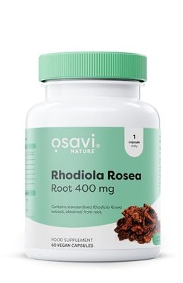 Osavi Rhodiola Rosea Root 400mg – 60 Vegan Caps | Adaptogenic Support for Reducing Stress–Induced Fatigue and Enhancing Mental & Physical Wellbeing