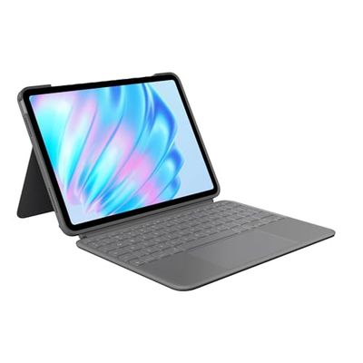 Logitech Combo Touch iPad Air 11" (M2), iPad Air (4e en 5e generatie - 2020, 2022)(2024) Keyboard Case - Afneembaar, verlicht toetsenbord met standaard, QWERTY UK English Layout - Grijs