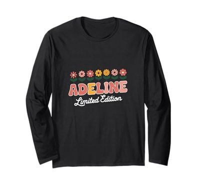Adeline - Fiori in edizione limitata con nome personalizzato moglie nonna Maglia a Manica