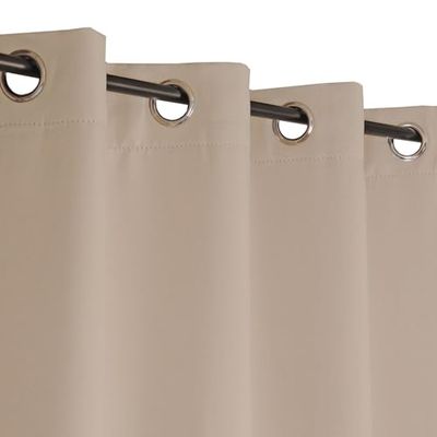Atout Ciel Blackout Curtain with Eyelets Ready to Hang 135 x 240 cm Taupe