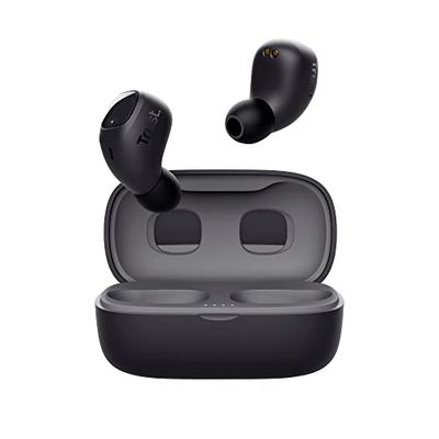 Trust Mobile Nika Compact Draadloze Bluetooth Oordopjes Wireless Earphones, 18 Uur Speeltijd in Totaal, Ingebouwde Microfoon, TWS, voor PC, Laptop, Smartphone, Tablet - Zwart
