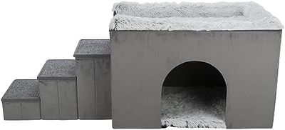 TRIXIE Grotta Harvey con scale, 154 × 60 × 60 cm, grigio/bianco-nero