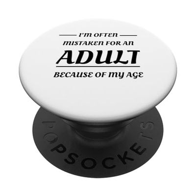 A menudo me confunden con un adulto debido a mi edad PopSockets PopGrip Adhesivo