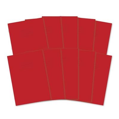 Hamelin A4 oefenboeken, 48 pagina's, rood, pak van 10 voor school, 8 mm gelinieerd en marge