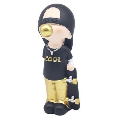 The Leonardo Collection Bubble Gum Boy Skateboard Ornaments for Home Decor | Friendship Gifts for Women & Men | Lovely House for Shelves & Living Room Accessories | Modern Decorative Home Accessories