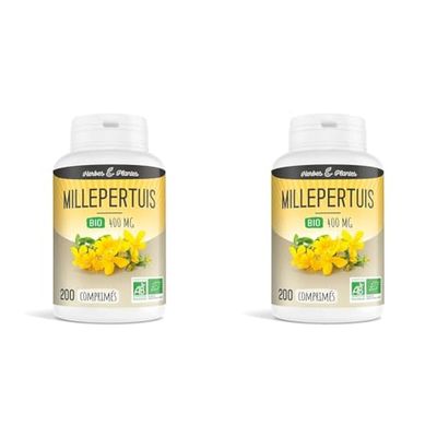 Herbes Et Plantes Millepertuis Bio 200 Comprimés 400 mg (Lot de 2)