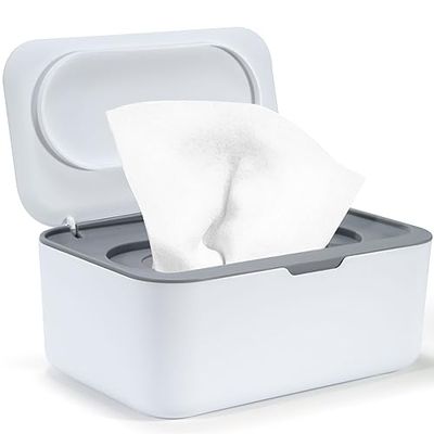 Doos voor vochtige doekjes met deksel, doos voor vochtig toiletpapier, babyvochtige doekjes, beige, vochtige toiletpapierdoos, vochtige papieren doos voor buiten, thuis en kantoor